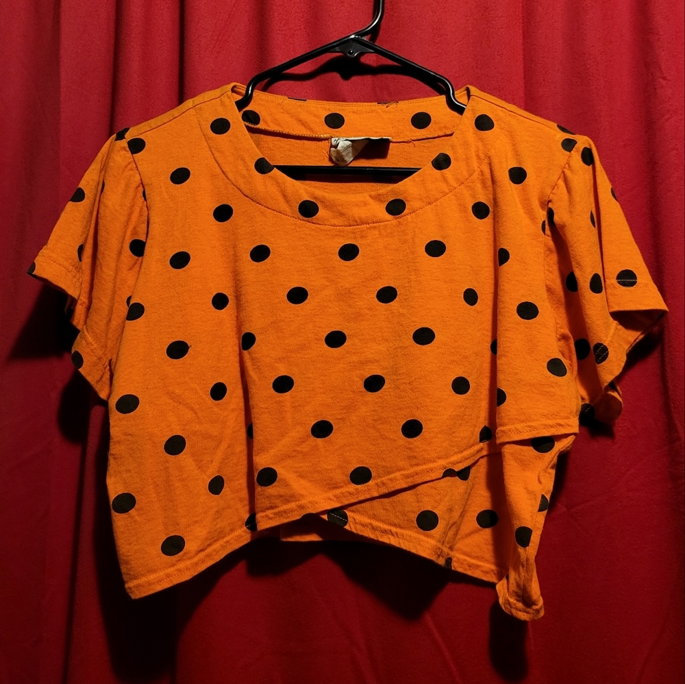 vintage crop tee criss cross